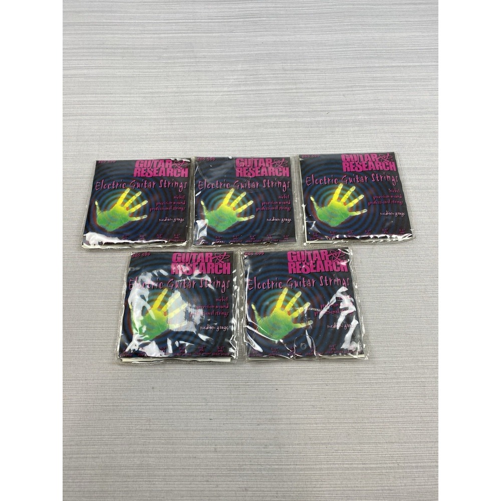 GUITAR‎ RESEARCH Electric Guitar Strings New in Package (5 packs)